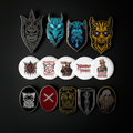 Set of pin buttons